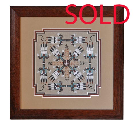 Glen Nez | Navajo Pictorial Sandpainting | Penfield Gallery of Indian Arts | Albuquerque, New Mexico